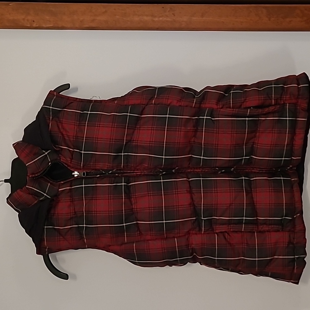 New York in Style plaid puffer vest S